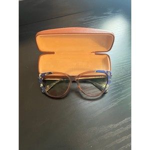 Longchamp Glasses crystal nude and blue marble print